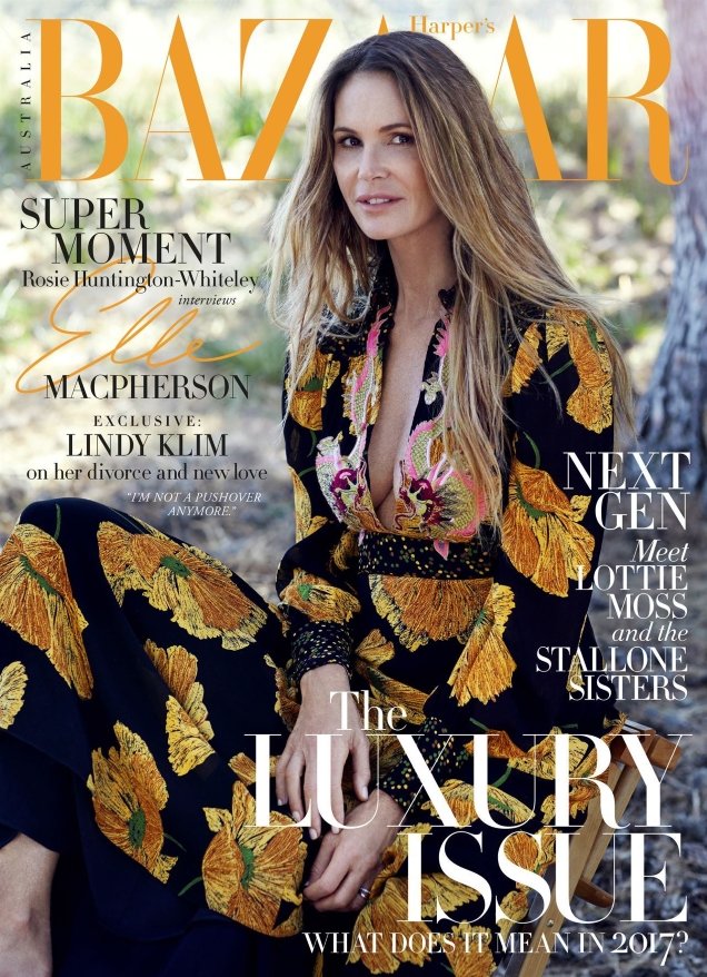 Elle Macpherson Harper's Bazaar Australia June July 2017 age appropriate style