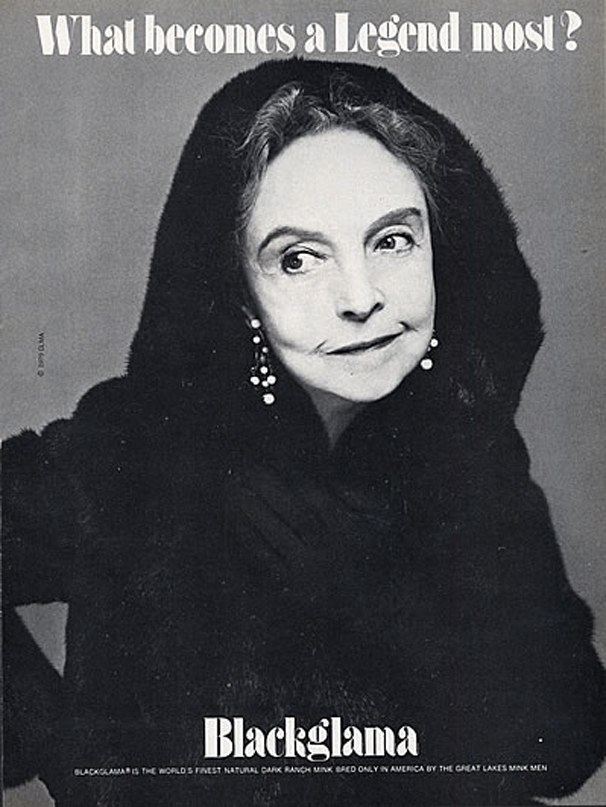 Lillian Gish - Blackglama Mink "What Becomes A Legend Most?" Ad Campaign 1979 solar eclipse