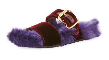 gucci fur flip flops