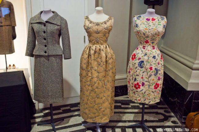 Pieces featured in the Balenciaga : Shaping Fashion exhibit