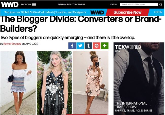 Converters vs. influencers what's the difference? WWD asks the question in their latest article