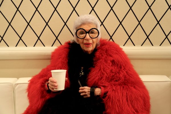 Iris Apfel showing her age appropriate in 2017