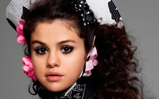 Big doe-like eye and a sultry pout, Selena Gomez has the face of an angel