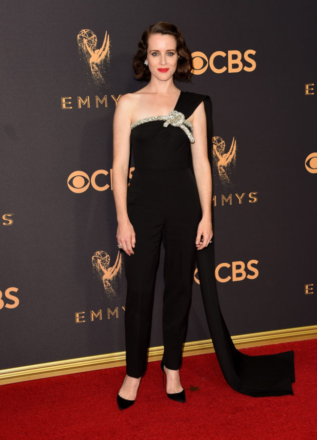 Claire Foy at the 2017 Emmy Awards