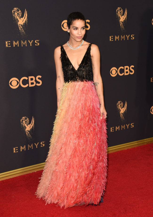 Zoe Kravitz at the 2017 Emmy Awards