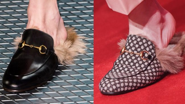 Gucci has become known for their much-loved fur lined mules that have been worn by countless style mavens; both male and females alike