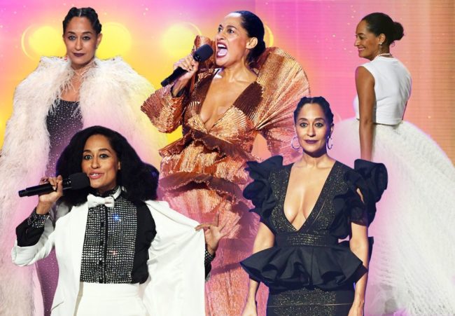 Tracee Ellis Ross captured the evening with her self deprecating humor and killer style