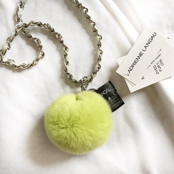 Jumbo fur Charm puff bag charm by Adrienne Landau stocking stuffers