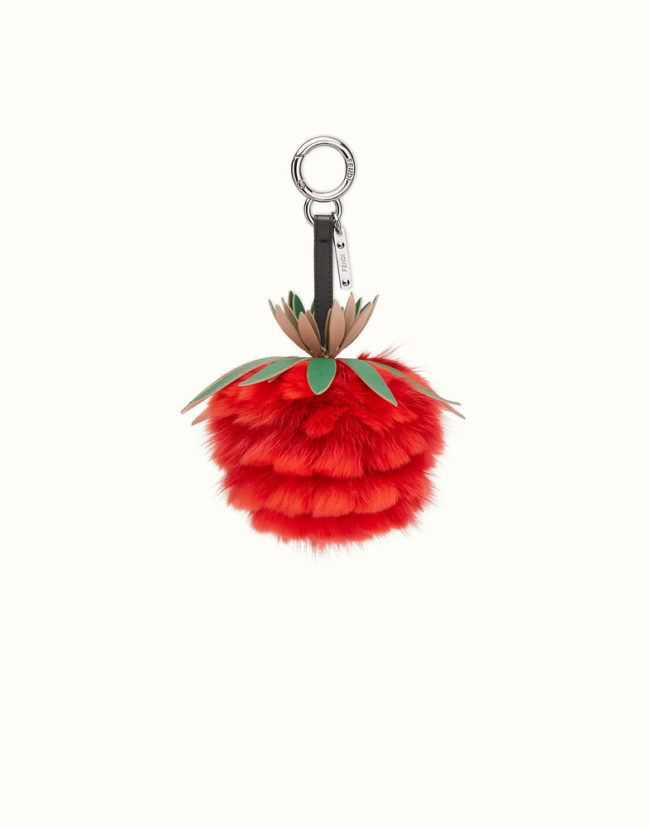 Fendi Fruits fur charm in red stocking stuffers