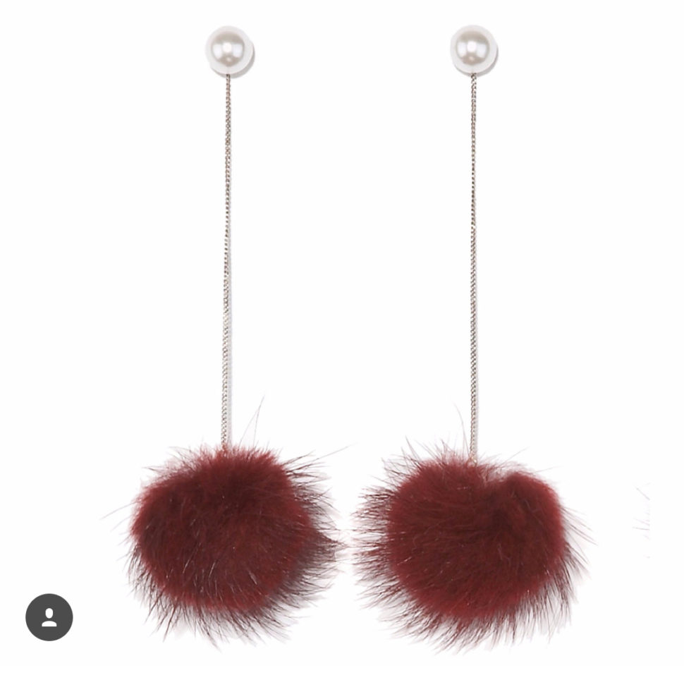 Mink drop earrings from Pologeorgis would make the perfect stocking stuffers