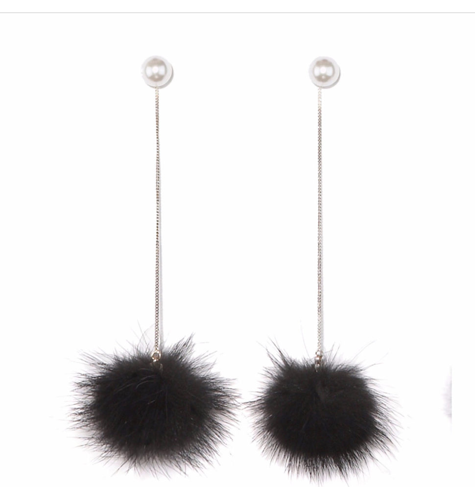 Mink drop earrings from Pologeorgis would make the perfect stocking stuffers