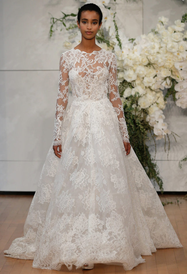 Monique Lhuillier Spring 2018 wedding fashion trends