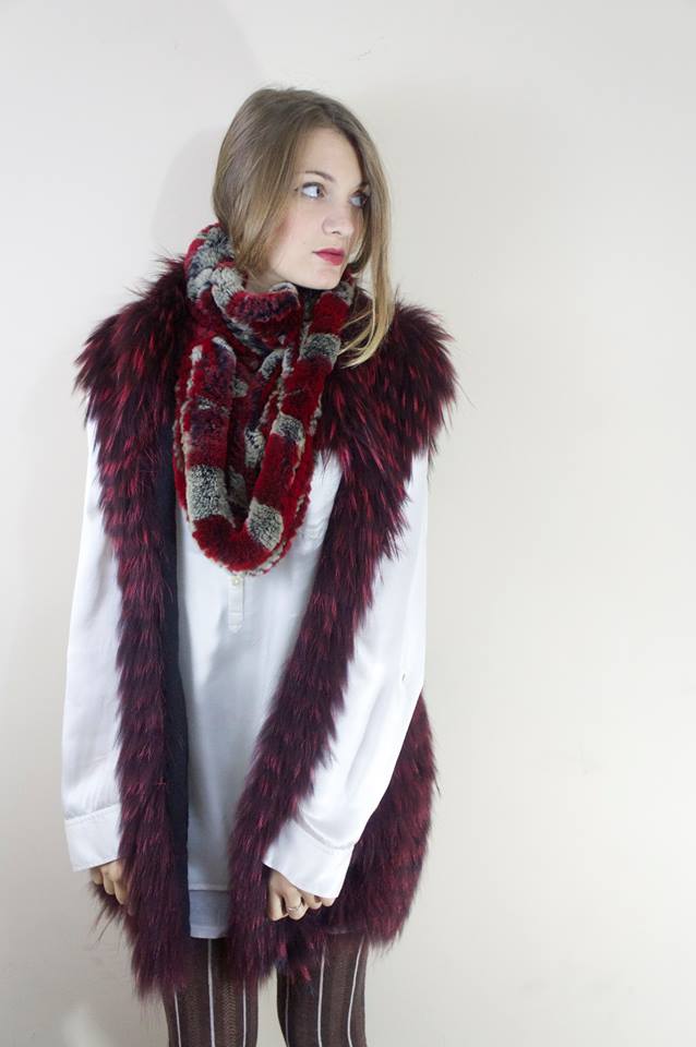 Multi-color fur knit infinity scarf from Somper furs make the perfect stocking stuffers