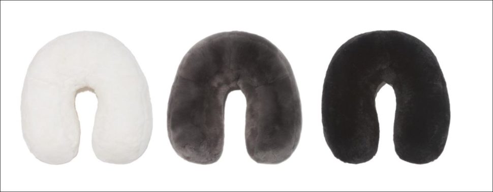 Mink travel neck pillows from Pologeorgis stocking Stuffers