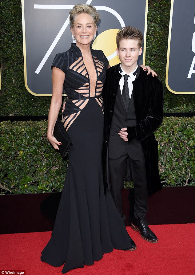 Sharon Stone at the 2018 golden globes