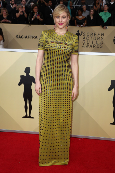 Greta Gerwig at the 2018 Screen Actors Guild Awards