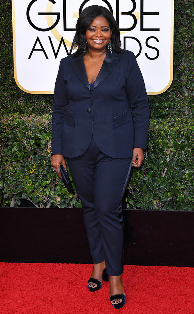 Octavia Spencer from 2017 Golden Globes Red Carpet