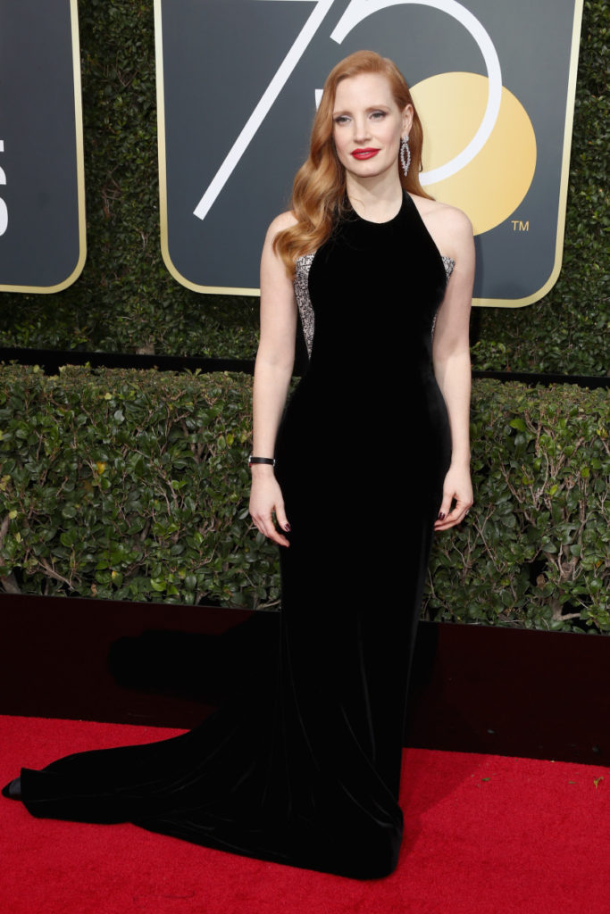 Jessica Chastain at the 2018 Golden Globes