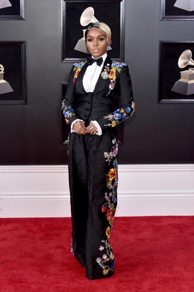 Janelle Monae at the 2018 Grammy Awards