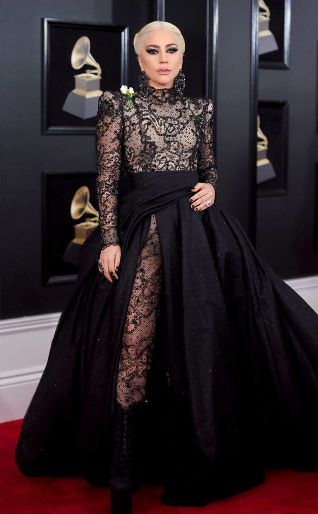 Lady Gaga in Armani Privé at the 2018 Grammy Awards
