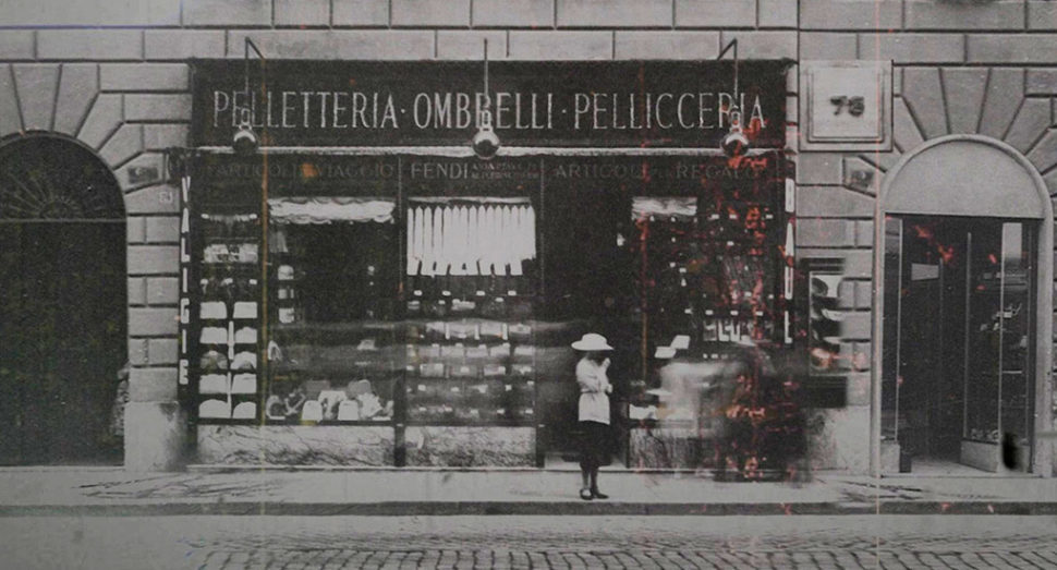 The journey of Fendi began in 1925 in a family-run shop on Via del Plebiscito, in the heart of Rome, Italy. Photo courtesy of Fendi.com