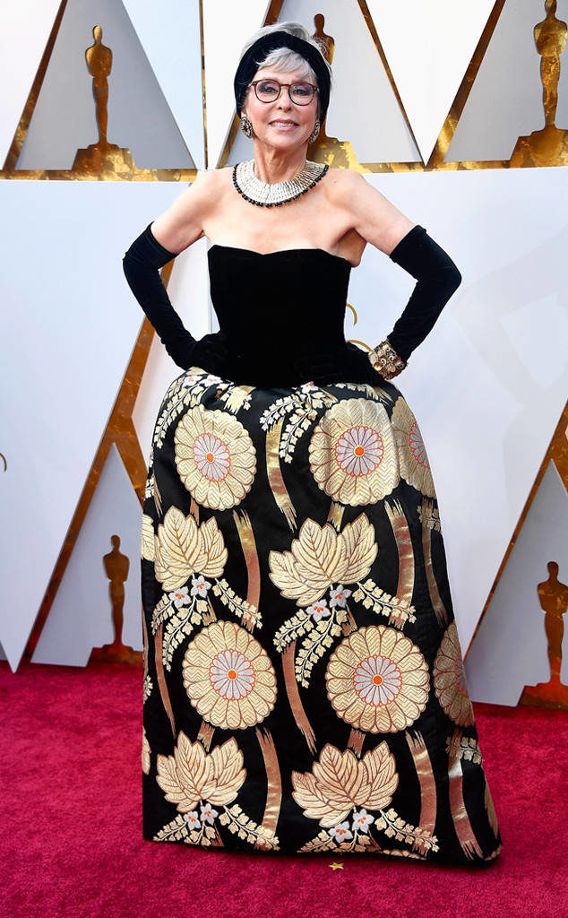 Rita Moreno proved that what's old is new wearing her original dress from her appearance at the 1962 Oscars dress