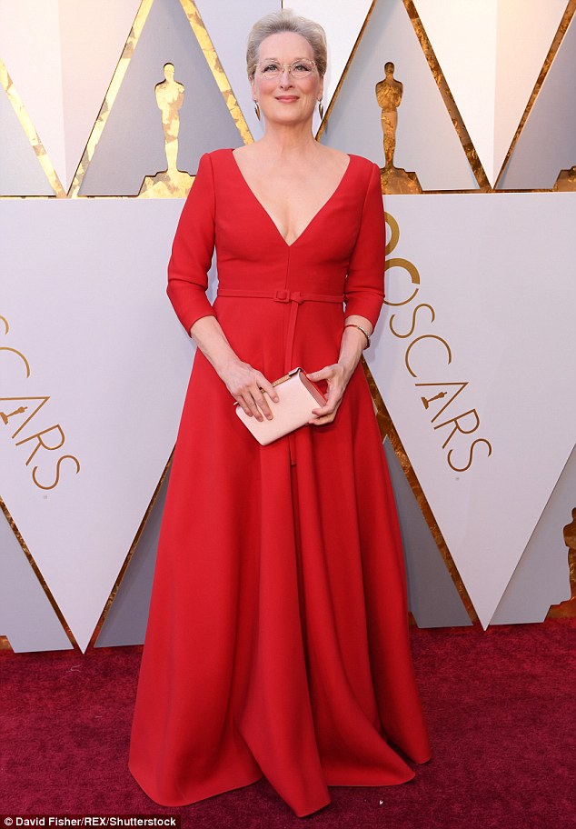 A classic wearing a classic! Meryl Streep in Christian Dior at the 2018 Oscars