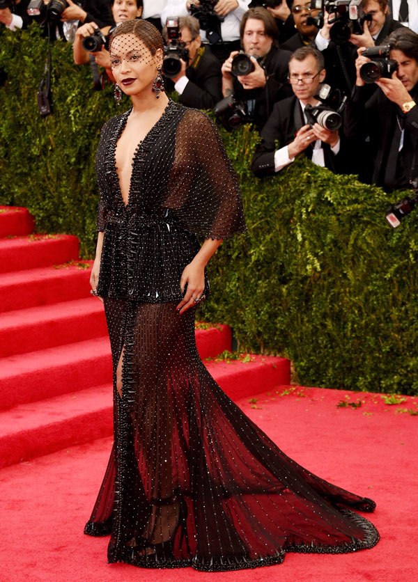 Beyoncé’s sheer black Givenchy for the 2014 Met Gala Ball