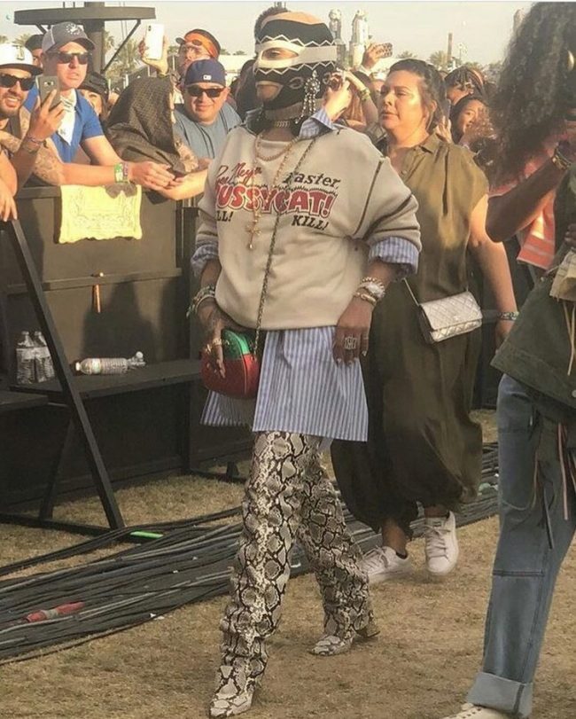 Rihanna in Gucci at Coachell 2018