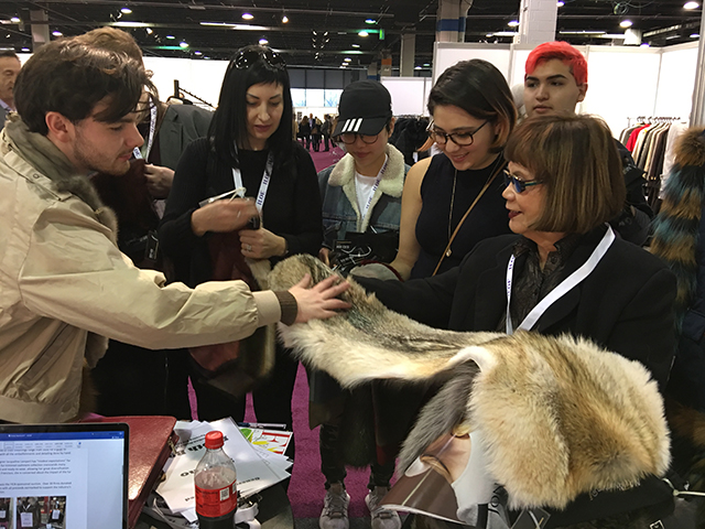 Students from the School of the Art Institute of Chicago, with their instructor Liat Smestad, learning about the unique properties of fur at ILOE