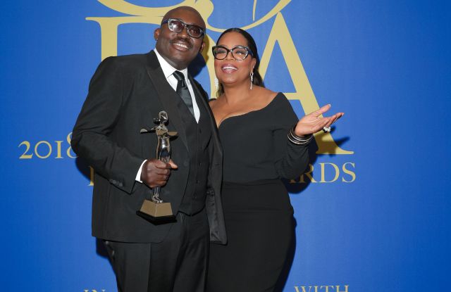 Oprah Winfrey and Edward Enninful at 2018 CFDA Awards