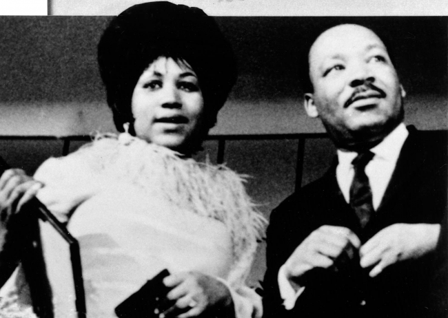 Aretha Franklin and the great Martin Luther King Jr.