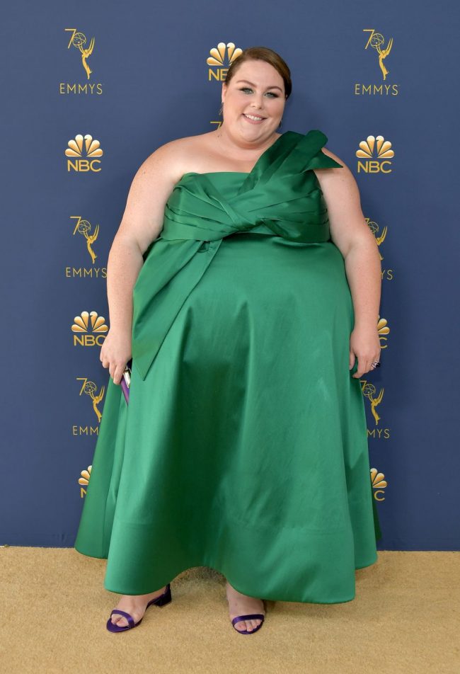 Chrissy Metz in a custom John Paul Ataker gown at the 2018 Emmy Awards