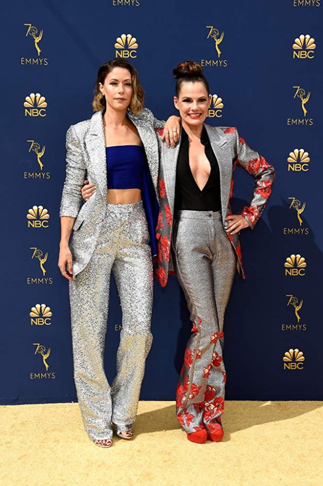 Suzanne Cryer and Amanda Crew at 2018 Emmy Awards