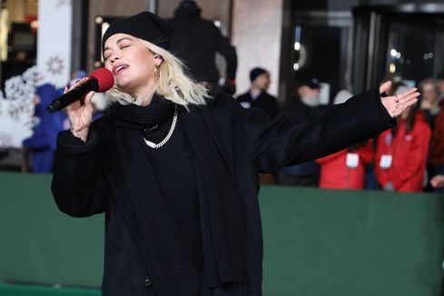 Rita Ora performs during Day 2 of the 2018 Macy's Thanksgiving Day Parade Rehearsals