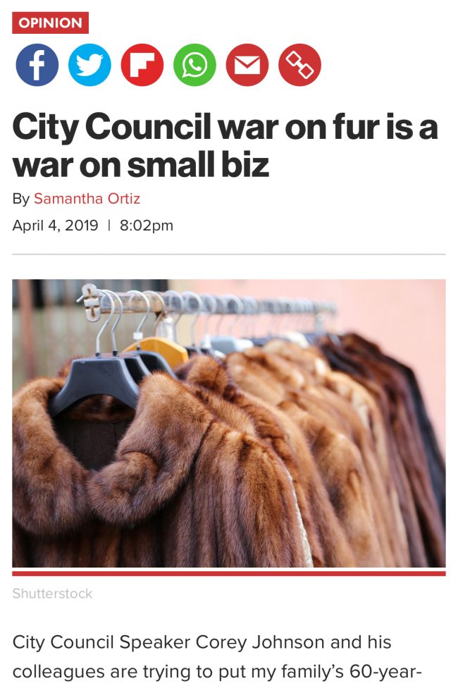 New York City fur ban