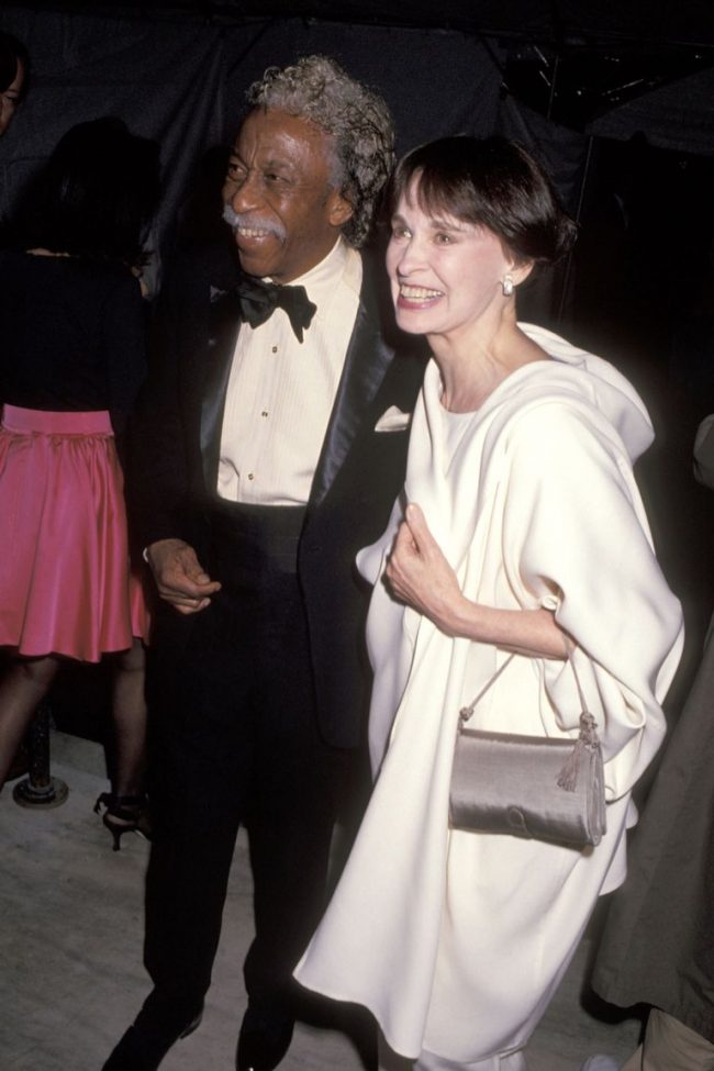 Photographer Gordon Parks and Vanderbilt at Vogue magazine's 100th anniversary party at the New York Public Library. Parks and Vanderbilt had a long romance.