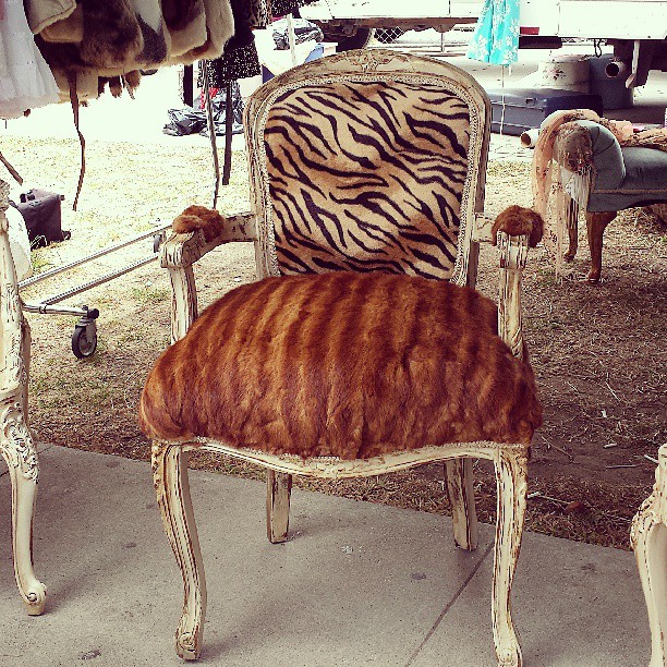 Stretch your creativity and think of turning one of your old, or preowned, mink coats into a lovely custom throne home decor