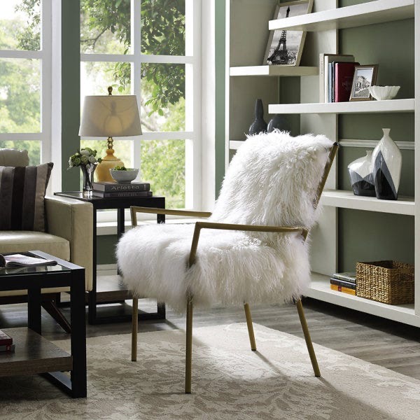 Lena Sheepskin Chair by Tov Modern Furniture 